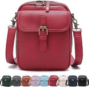 Leather Crossbody Bag for Women,Ant...
