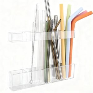 Acrylic Straw Holder for Cabinet Do...