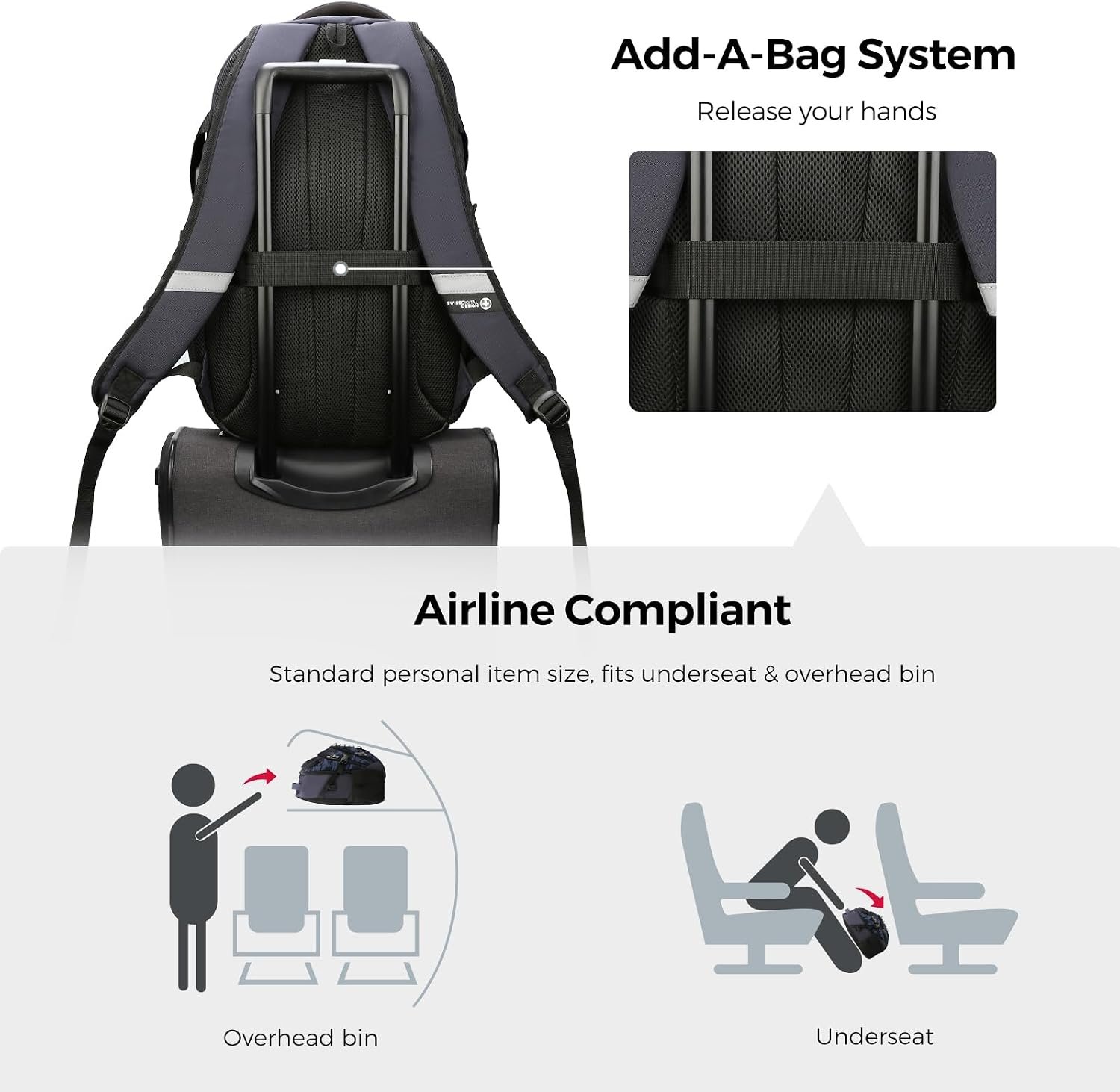 Swissdigital Design Laptop Backpack for Men with USB Charging Port SD803-92 - Image 7