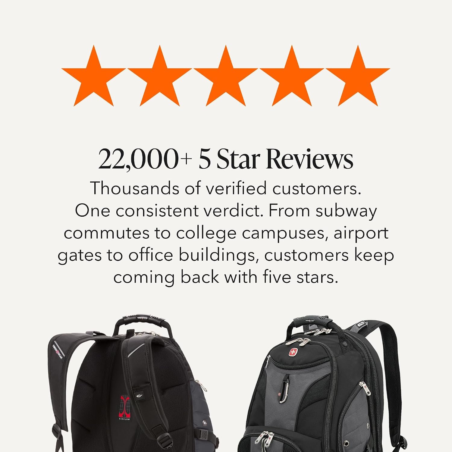 SWISSGEAR 1900 ScanSmart Laptop Backpack, Fits Most 17-Inch Laptops, TSA-Friendly Lay-Flat Design, RFID Protection, and Tablet Pocket, Black, 31L, 18.5-Inch - Image 7