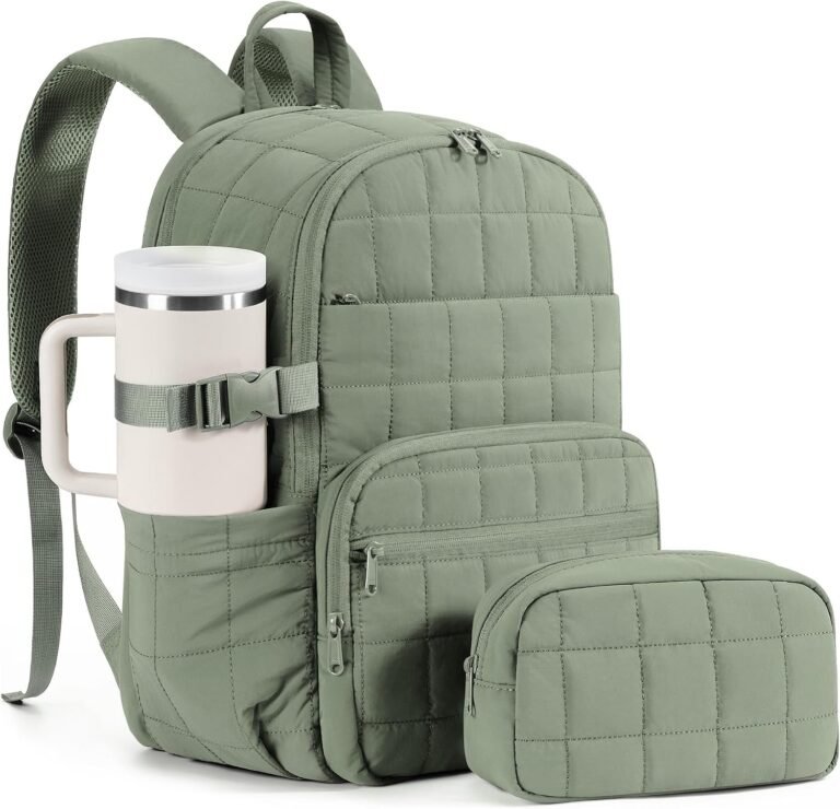Bagstellar Travel Backpack for Women, 15.6" Puffer College Laptop Backpack
