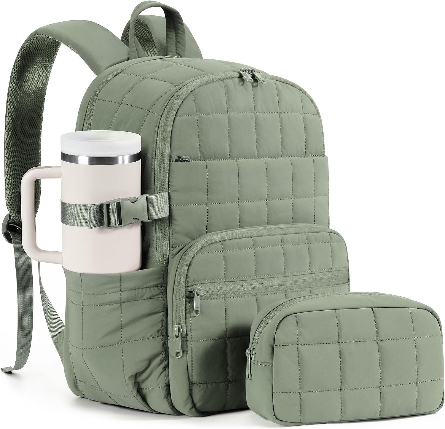 Bagstellar Travel Backpack for Women, 15.6" Puffer College Laptop Backpack
