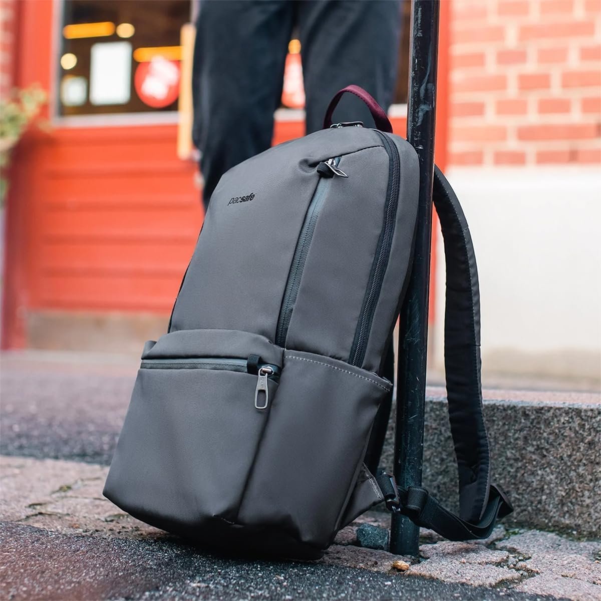 Pacsafe Metrosafe X Anti Theft 20L Backpack-with Padded 16" Laptop Sleeve, Slate, 20 Liter - Image 3