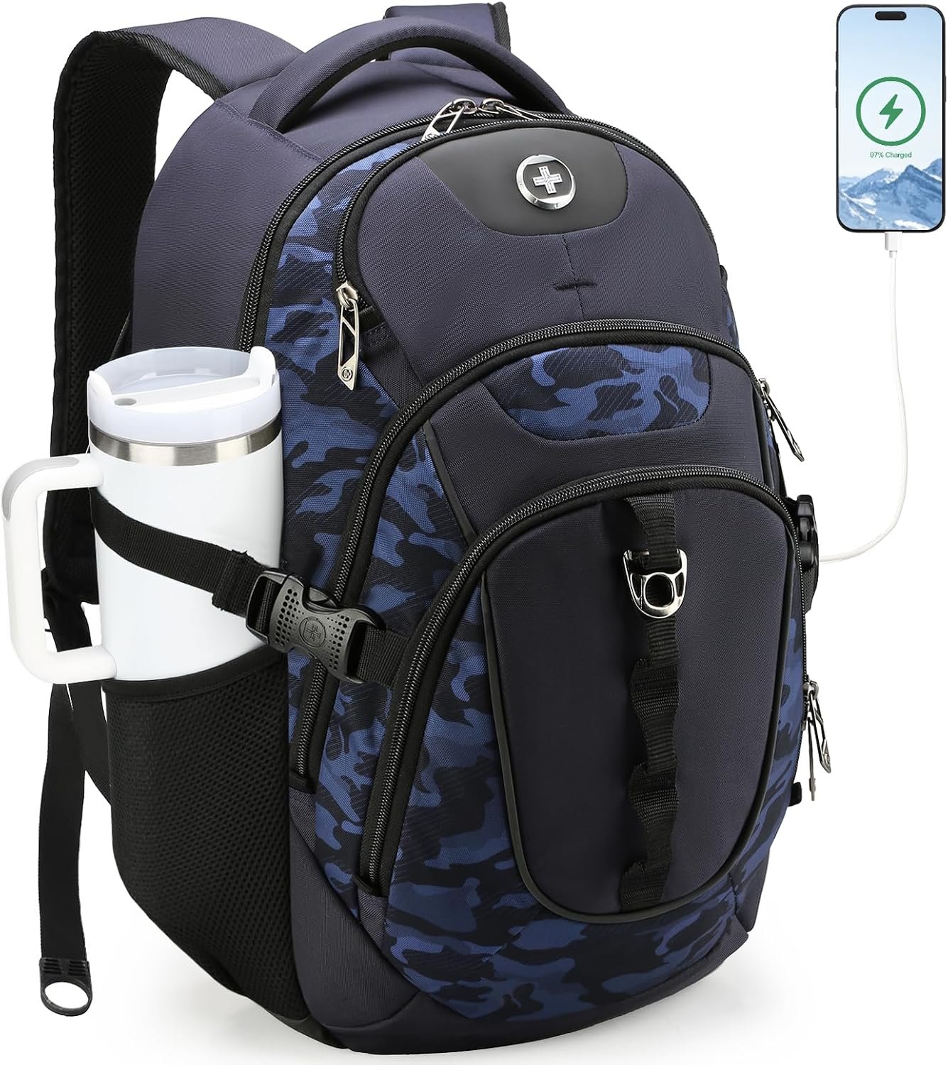 Swissdigital Design Laptop Backpack for Men with USB Charging Port SD803-92
