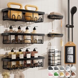 Veken Shower Caddy 6-Pack, Bathroom...