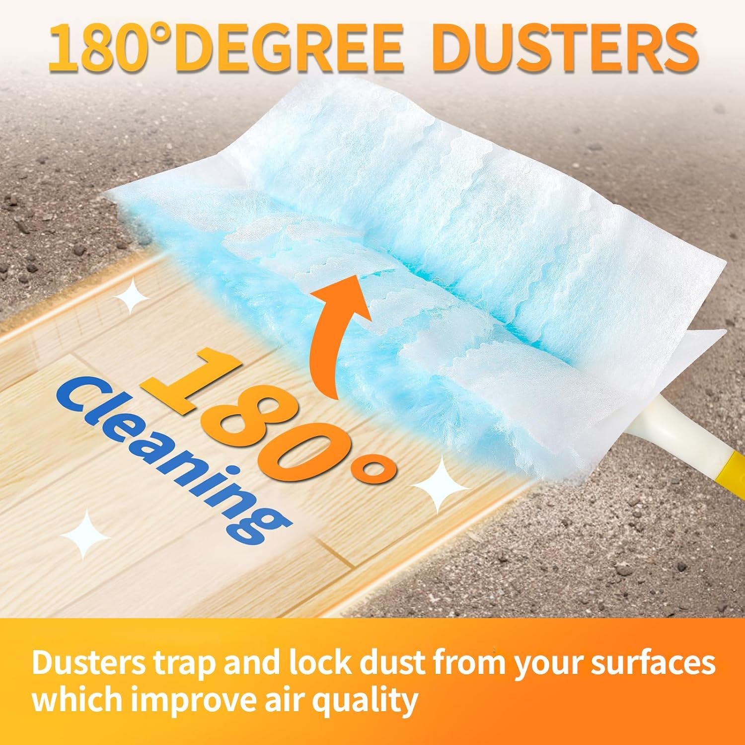 60 Count Electrostatic Duster Refills Compatible with Swiffer Duster, Multi-Surface Dusting Refills, Microfibre Dusters for Cleaning, Unscented - Image 2