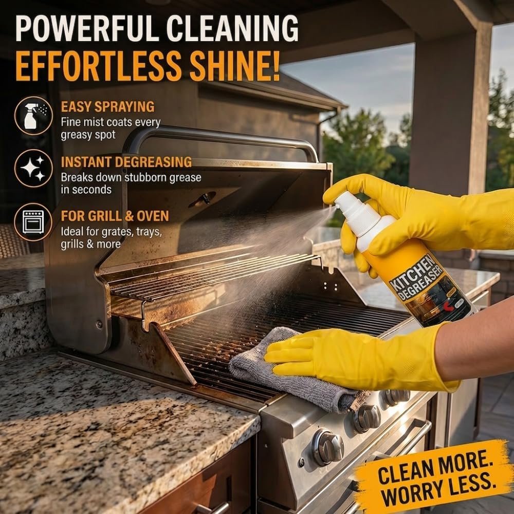 Oven Cleaner, 2026 New Kitchen Degreaser, Spray Grill Cleaner, Heavy Duty Degreaser, Multi-Use for Grills,Oven, Air Fryer, Home & Commercial Kitchen (1pcs, 120ml) - Image 2