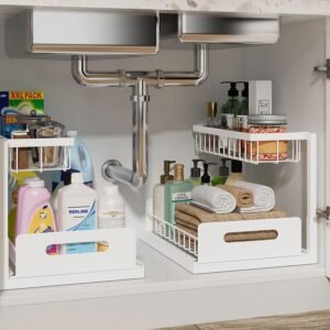 REALINN Under Sink Organizer, L-Sha...