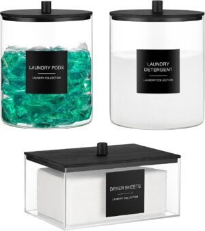 Glass Jars and Acrylic Dryer Sheet ...