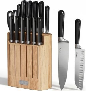 SMIRLY 14-Piece Kitchen Knife Set w...