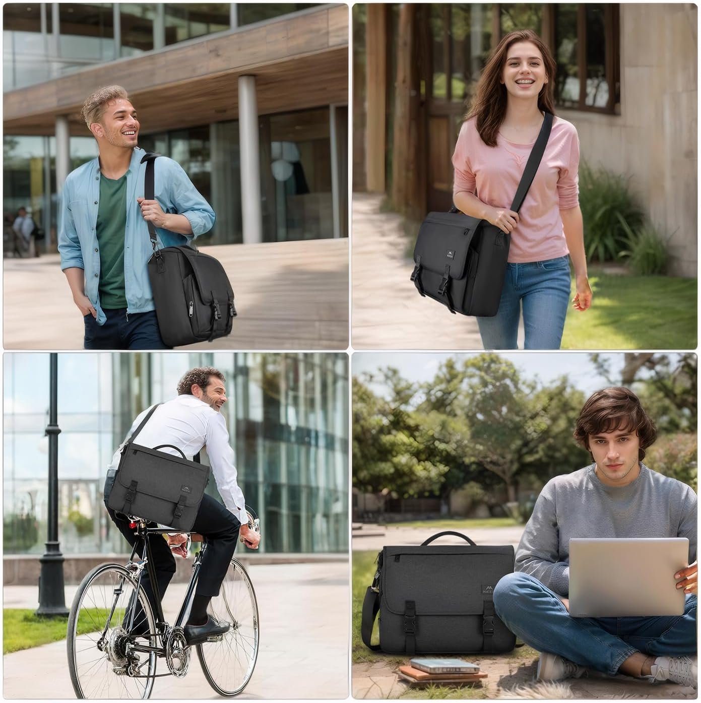 MATEIN Messenger Bag for Men, School Bag Men's Laptop Briefcases for Work - Image 6