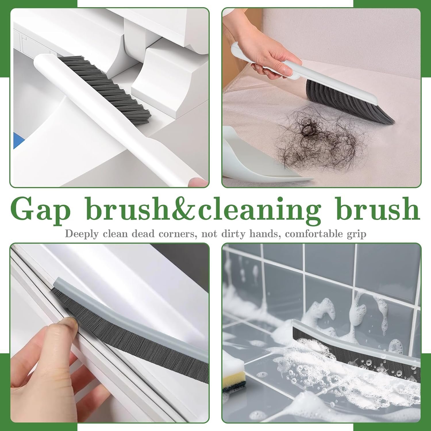 Crevice Cleaning Brush, Multifunctional Grout Brush and Straw Brush, 15 Pcs - Image 3