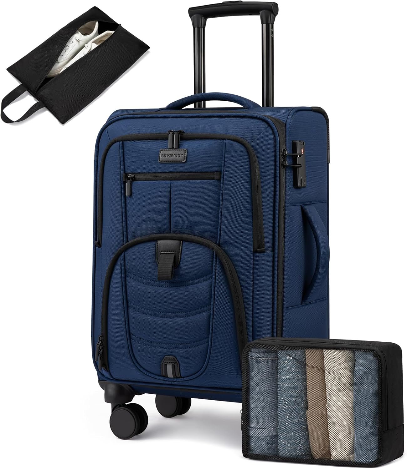 Carry On Luggage 22x14x9 Airline Approved with TSA Lock for Business Trip