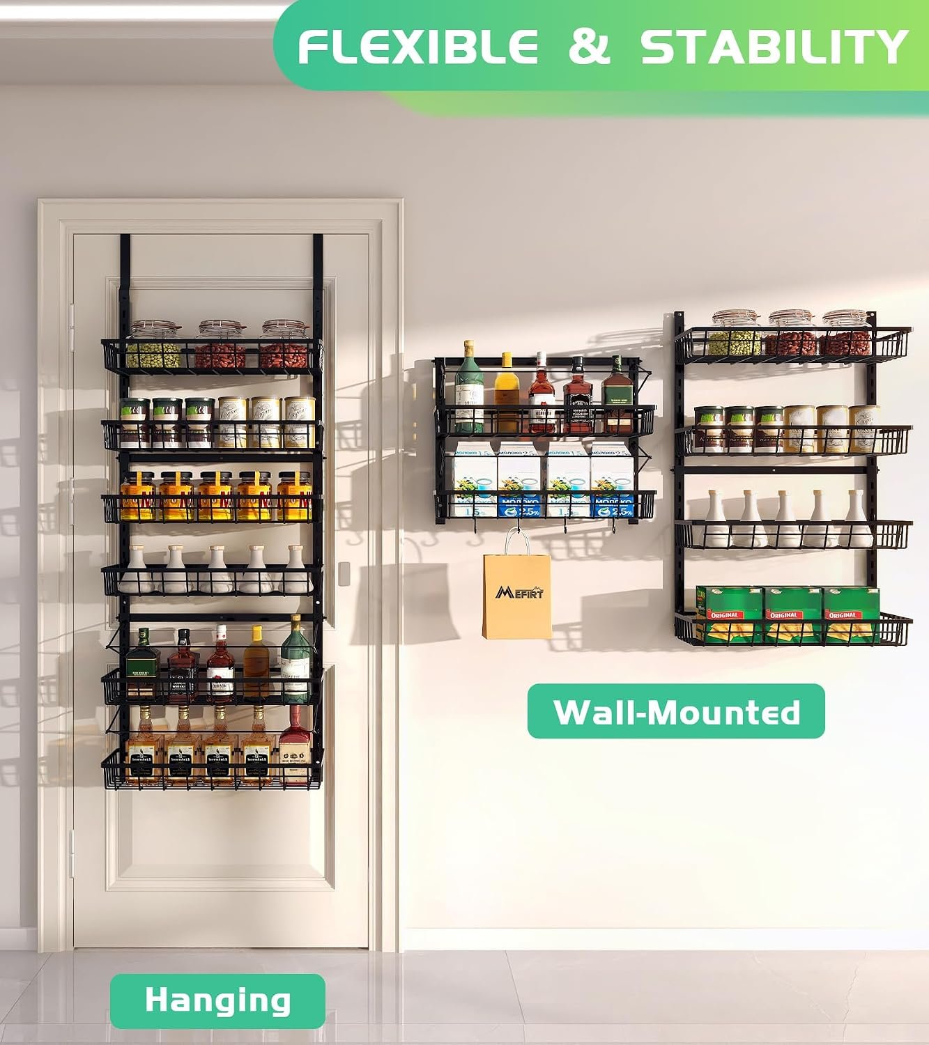 Mefirt Over The Door Pantry Organizer, Pantry Storage and Organization - Image 3