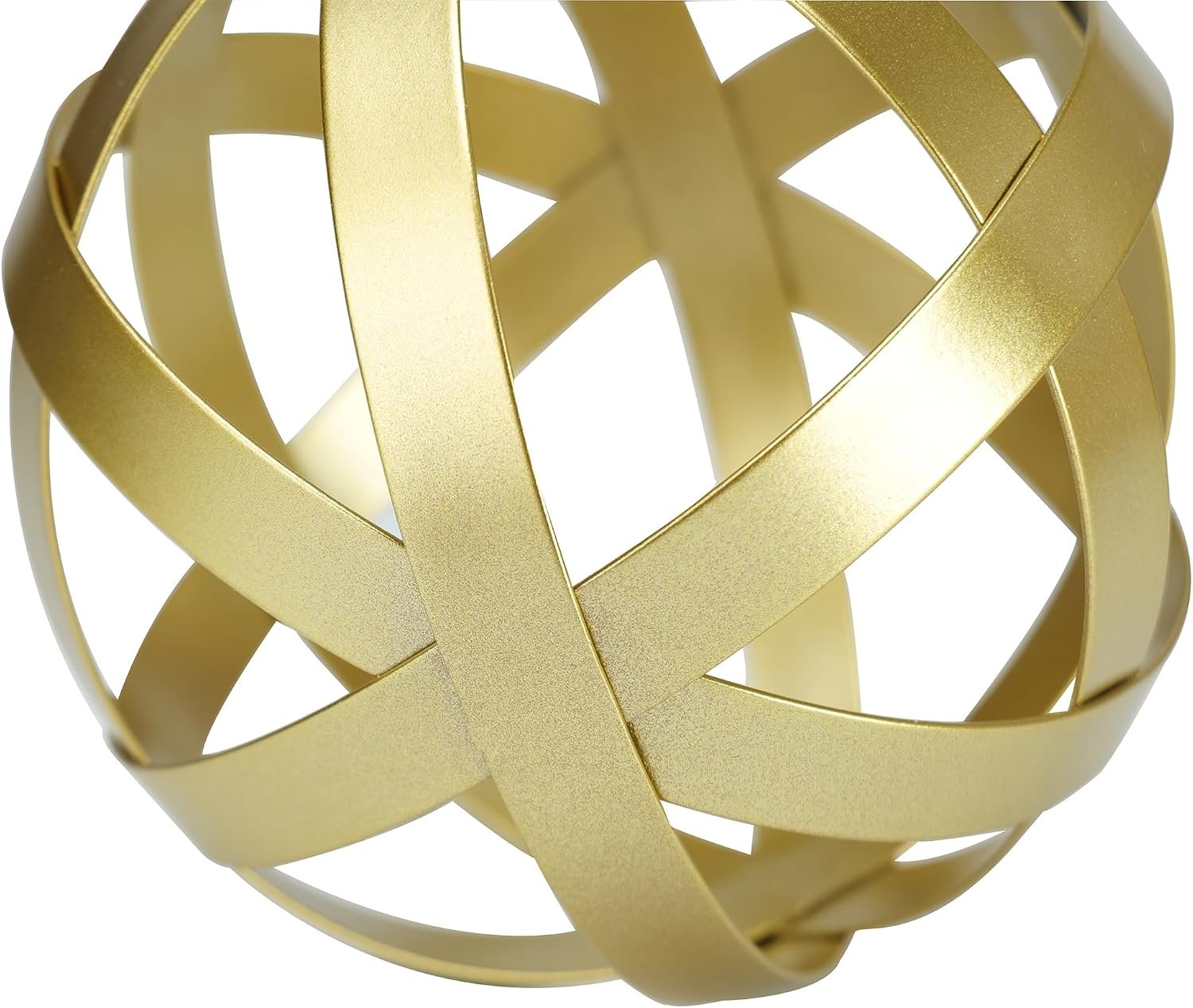Gold Decor for Living Room Bedroom Bookshelf Coffee Table, Modern Style Figurine Decorative Ornaments Home Decor for Shelves (4.5" Modern Decorative Ball) - Image 2