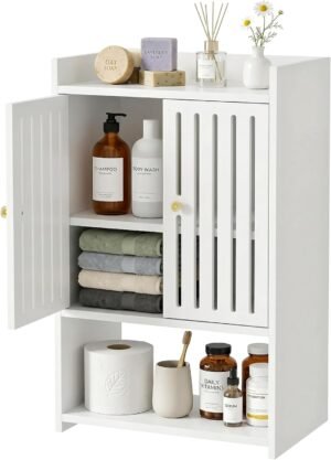 HAYOFAMY 4-Tier Wall Bathroom Stora...