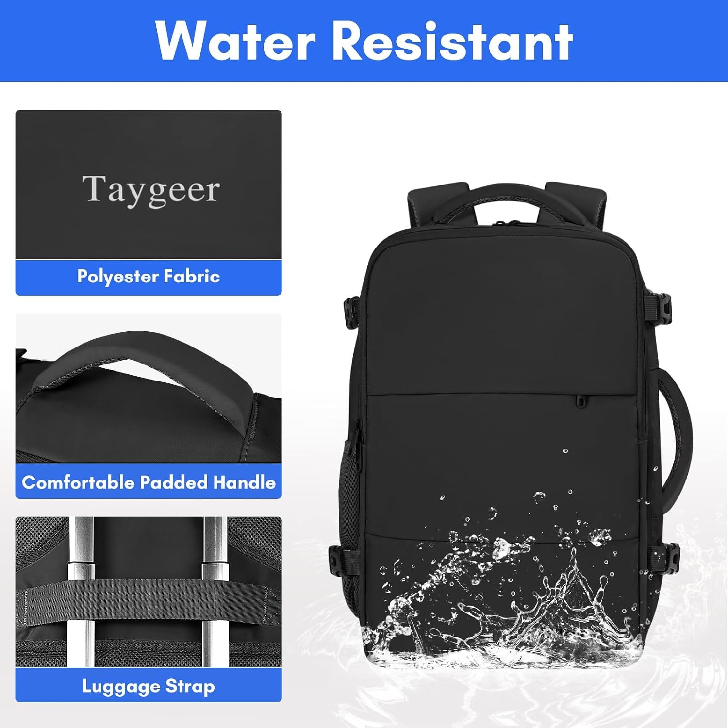 Taygeer Travel Laptop Backpack for Men, Airplane Approved Travel Backpack - Image 7