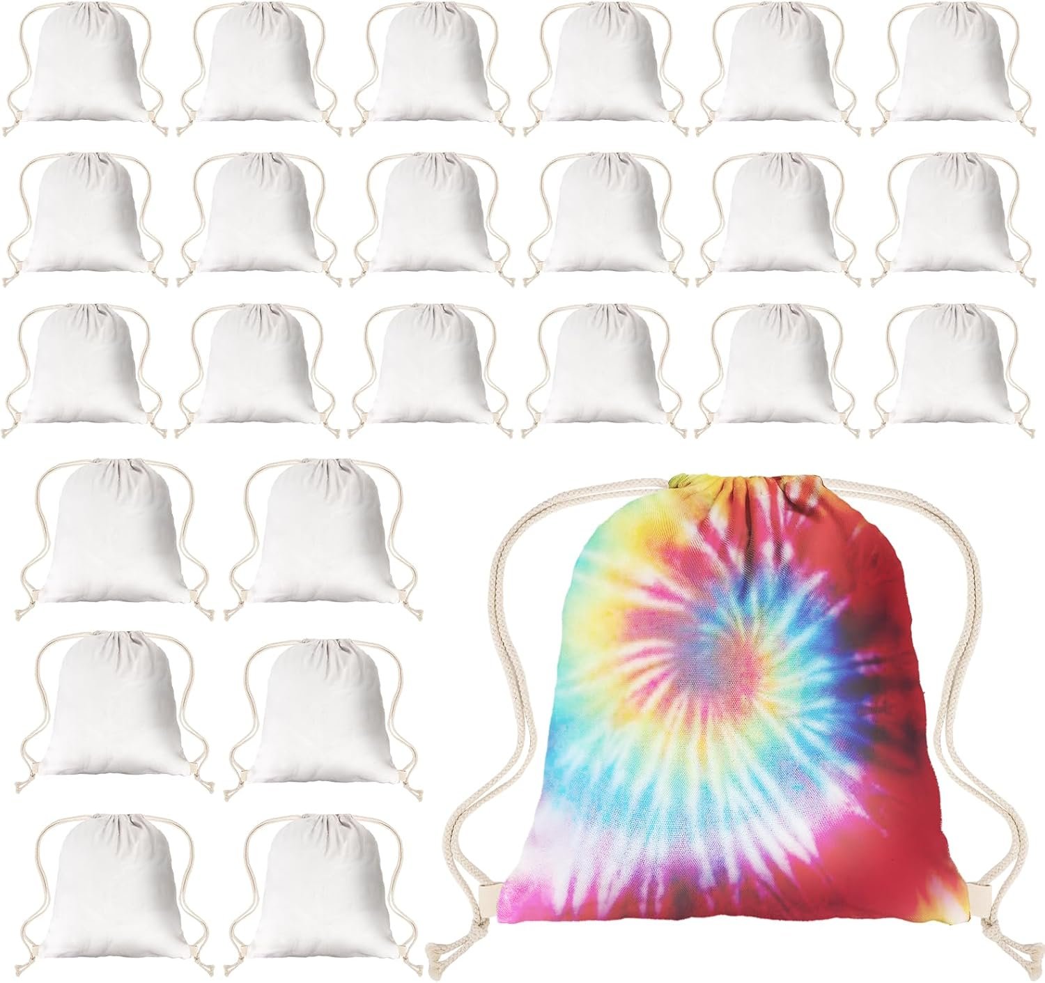24pcs Drawstring Backpack Sublimation Blanks