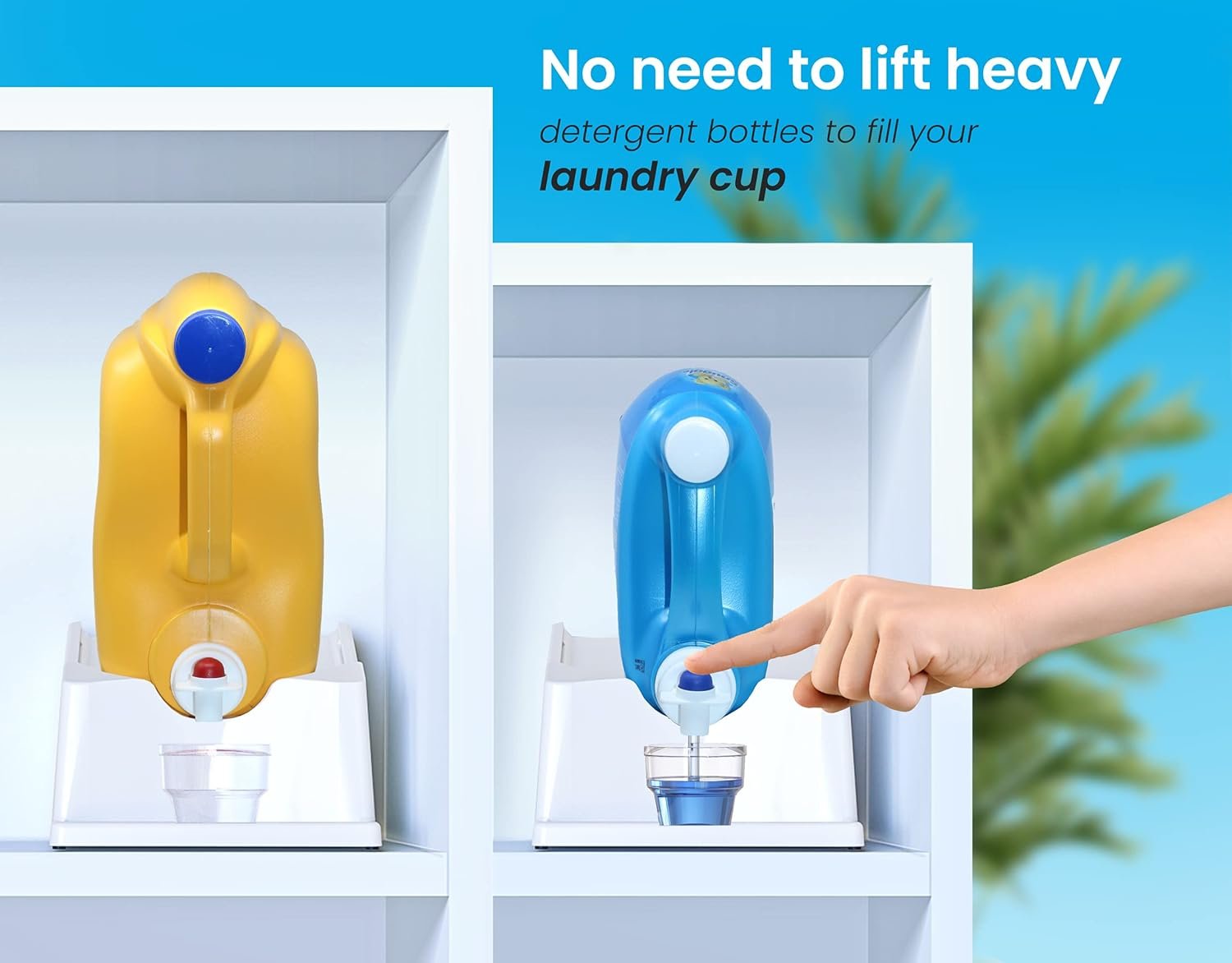 Liquid Laundry Detergent Holder Stand with Drip Tray - 1 Pack - White - Image 4
