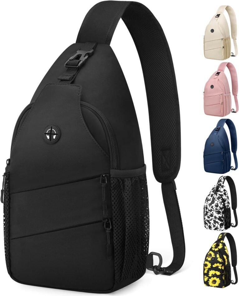 Pritent Crossbody Bags for Women Men Trendy Sling Bag Backpack Casual Chest Bag with Convertible Shoulder Strap