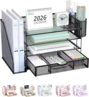 WALI Desk File Organizer, 4 Tier De...