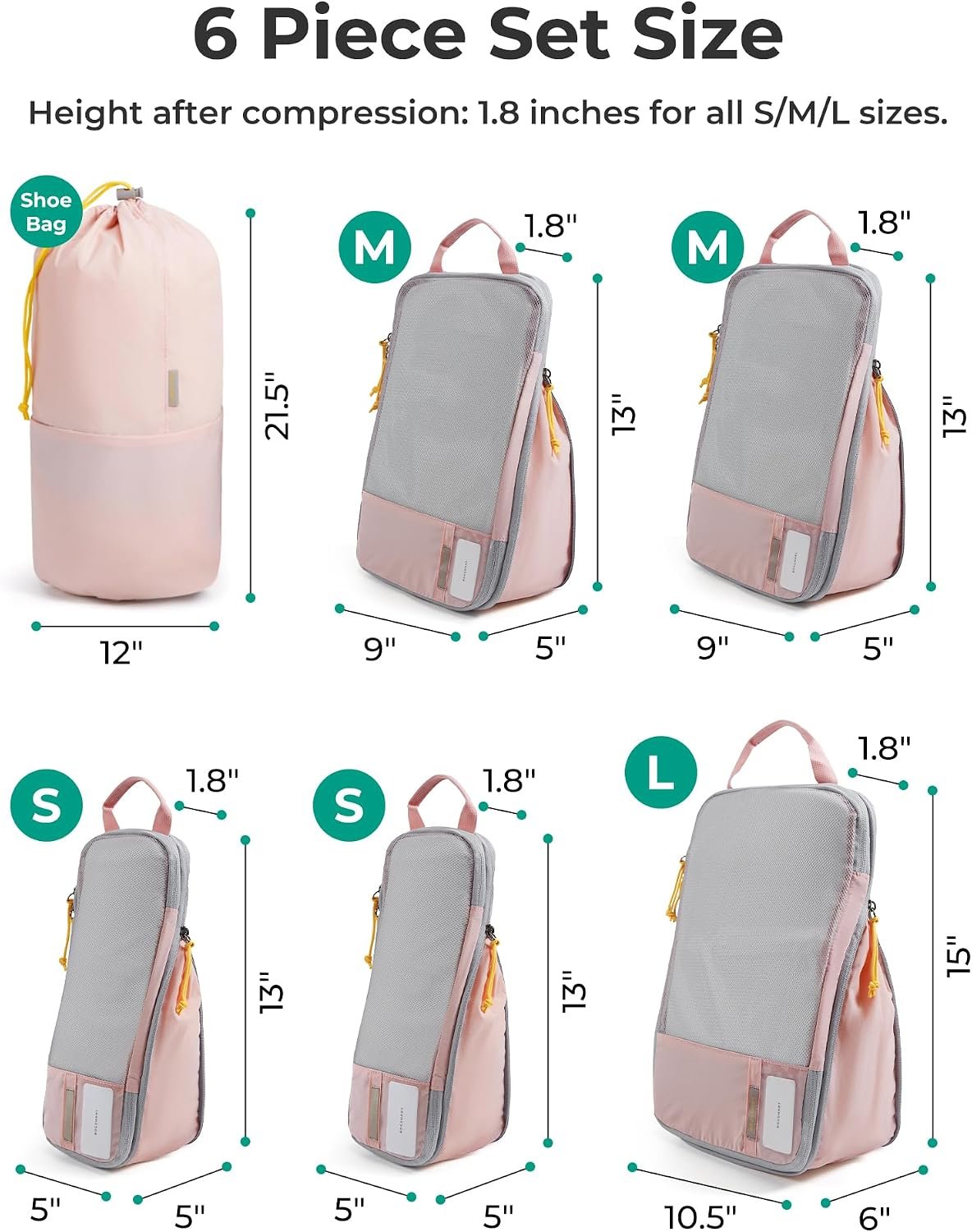 BAGSMART Compression Packing Cubes for Travel Essentials - Image 2