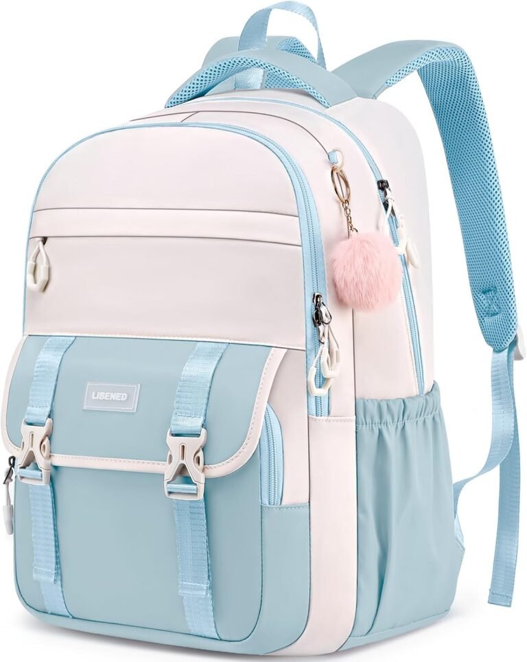Big Student Laptop Backpack for Teen Girls & College Women - Large High School Bookbag, Ergonomic Travel Daypack, Water-Resistant, Sturdy School Bag