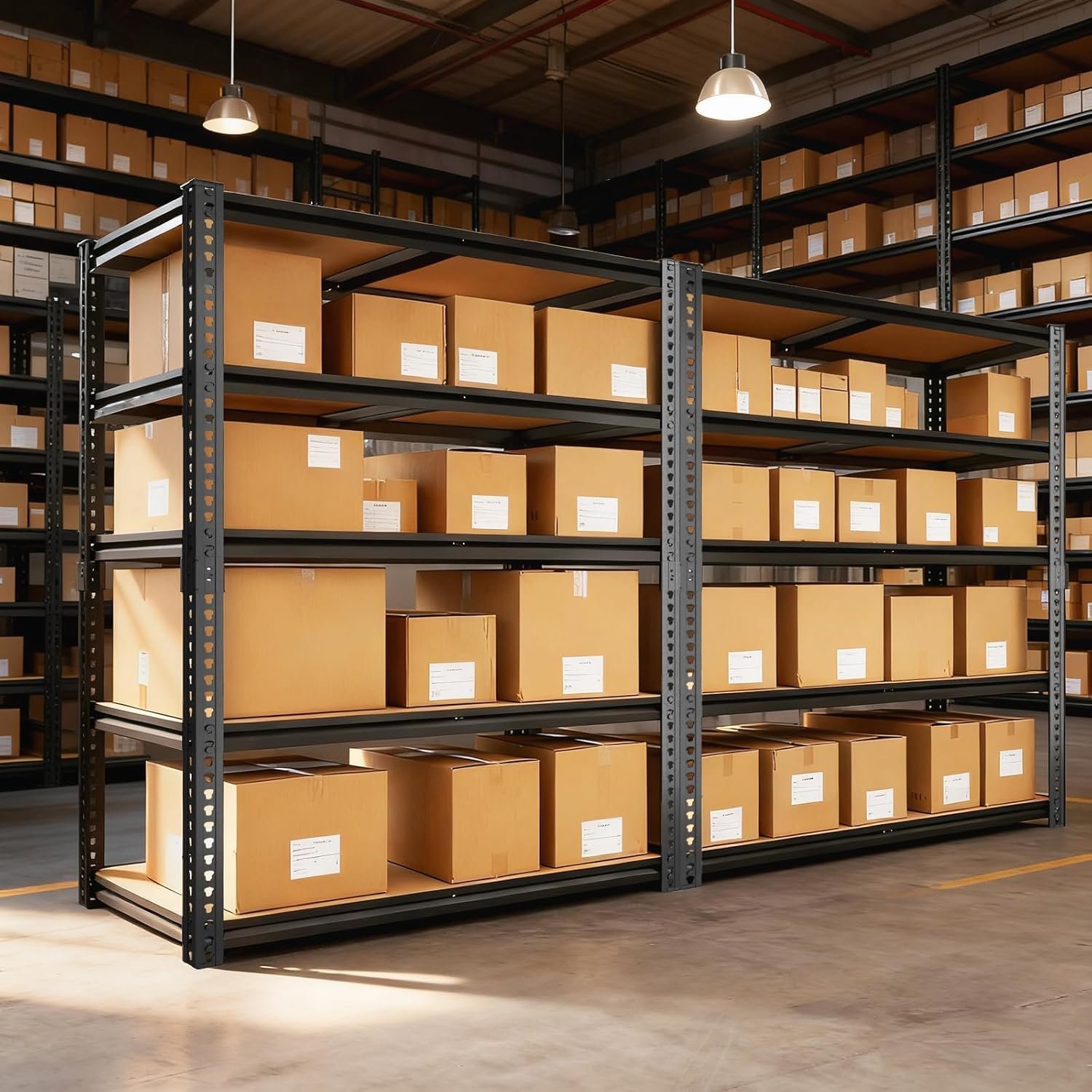 72" H Storage Shelves,Storage Shelves Heavy Duty,2400LBS Metal Shelving Units,Adjustable Garage Shelving Heavy Duty for Garage Storage,Warehouse,16"x35.5"x72 - Image 8