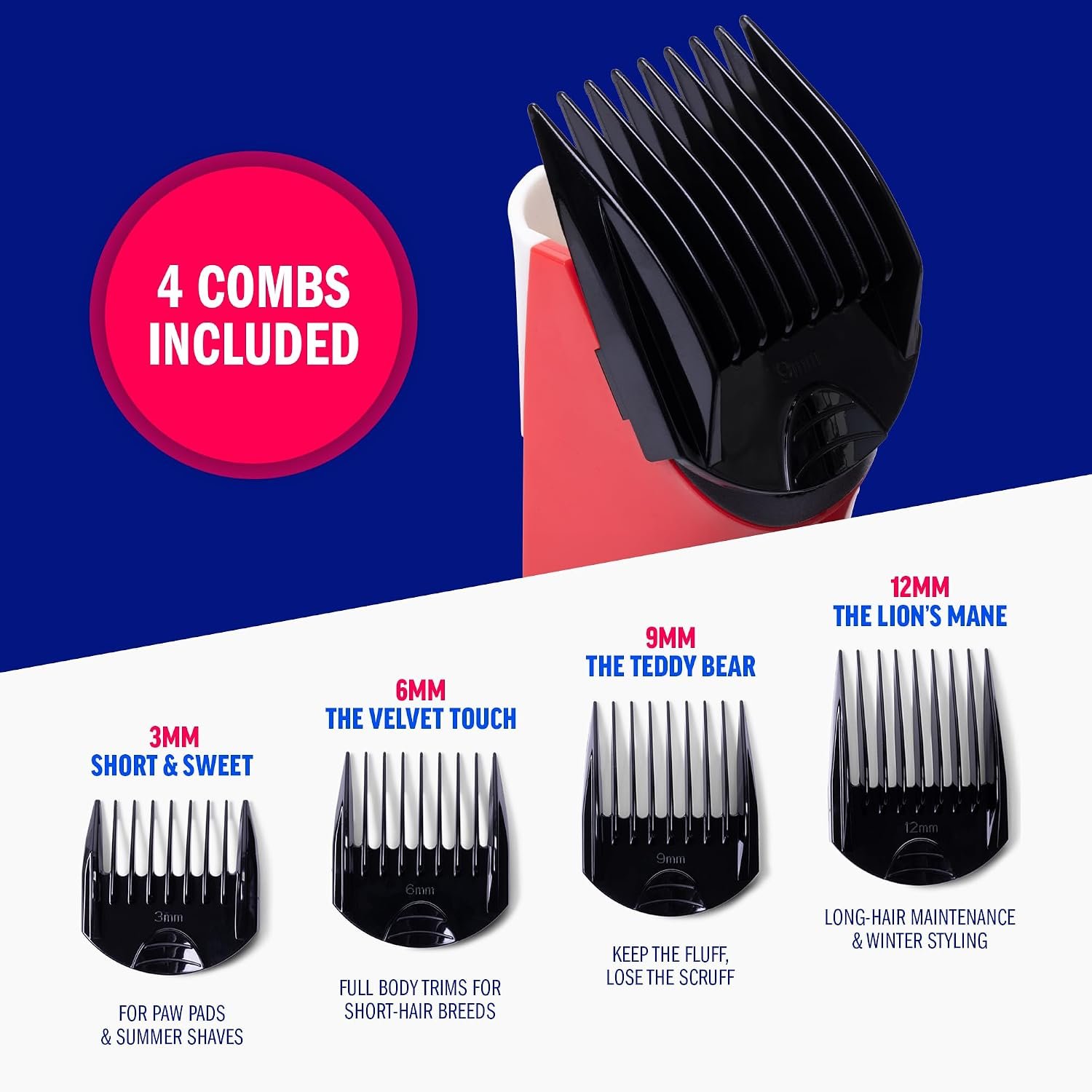 ChomChom Roller Dog Vacuum for Shedding Grooming – Dog Grooming Kit with Dog Brush Vacuum Attachment, Pet Hair Clipper with Guards, Large-Capacity Bin - Image 6