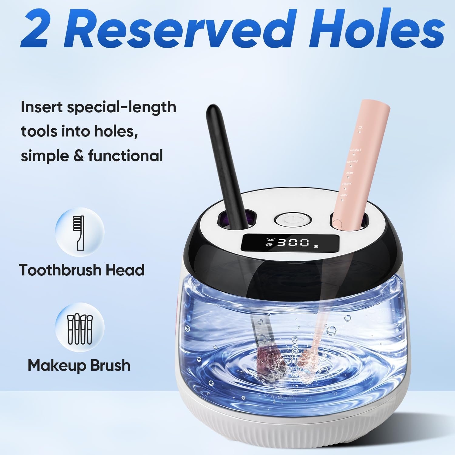 MySmile MS208 Ultrasonic Retainer Cleaner with UV Light & Digital Timer - Image 7