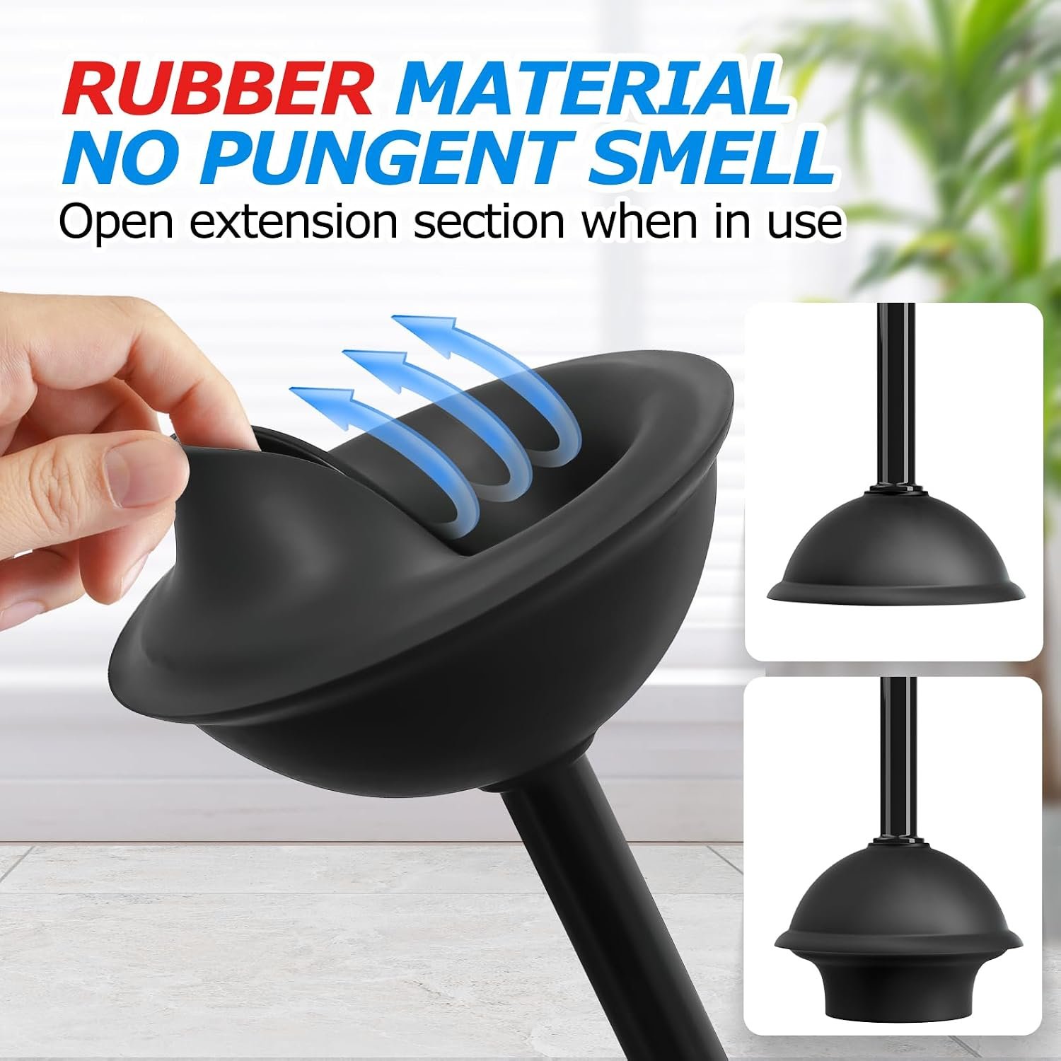 FORASTO 2in1 Toilet Brush and Plunger Set - Bathroom Bowl Holder Combo - Image 4