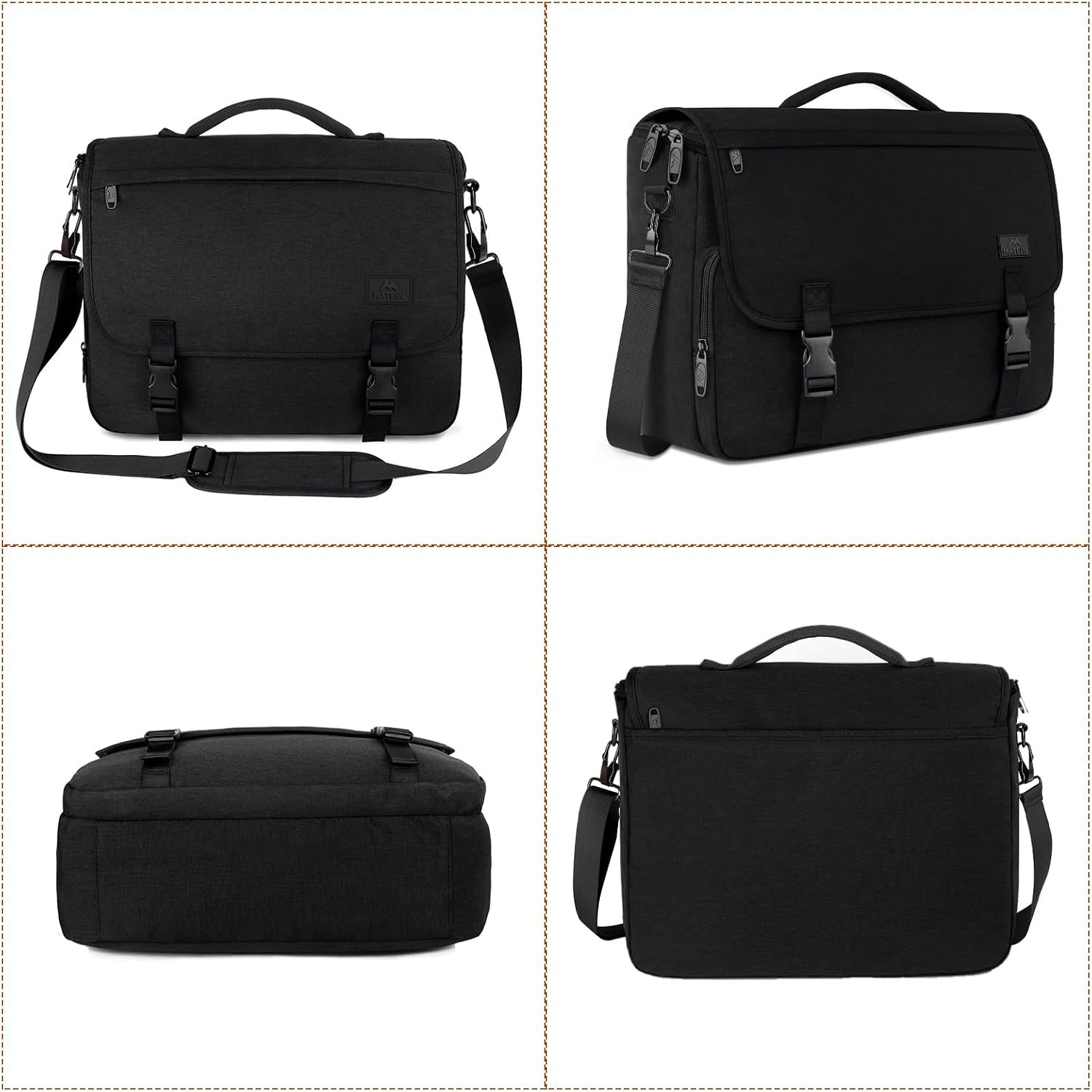MATEIN Messenger Bag for Men, School Bag Men's Laptop Briefcases for Work - Image 5
