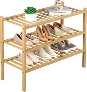 ROMGUAR CRAFT 3 Tier Bamboo Shoe Ra...