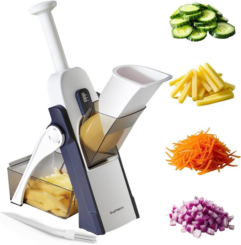 SupMaKin Safe Mandoline Slicer for Kitchen,Adjustable Potato Slicer 1-8 mm