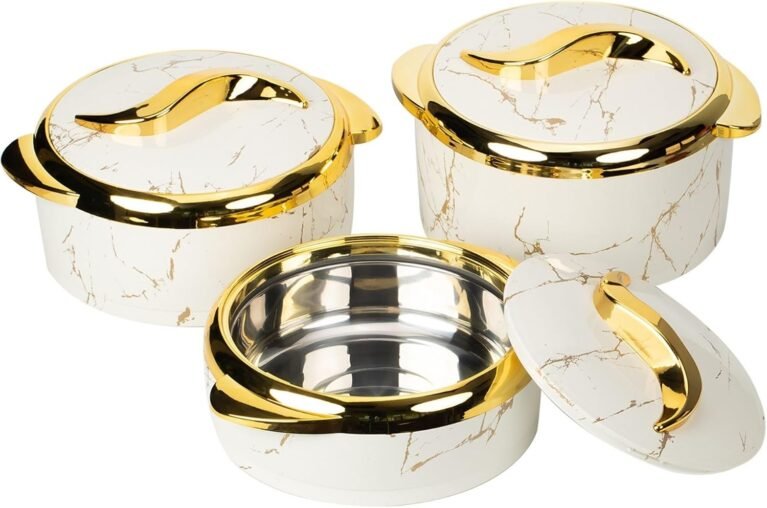 3 Piece Insulated Casserole Dishes with Lids, Thermal Serving Bowls Set
