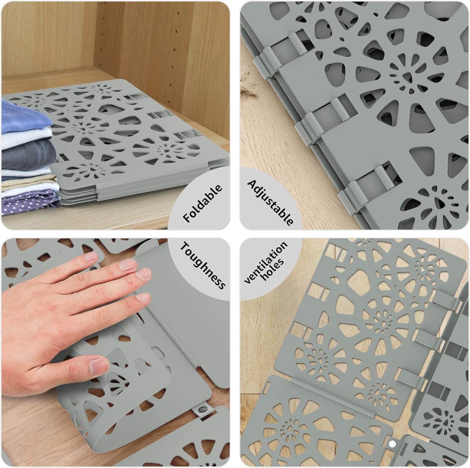 BoxLegend Shirt Folder Board V2 Durable Plastic Clothes Folding Board Grey - Image 4