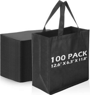 Reginary 100 PCS Non Woven Tote Bag...
