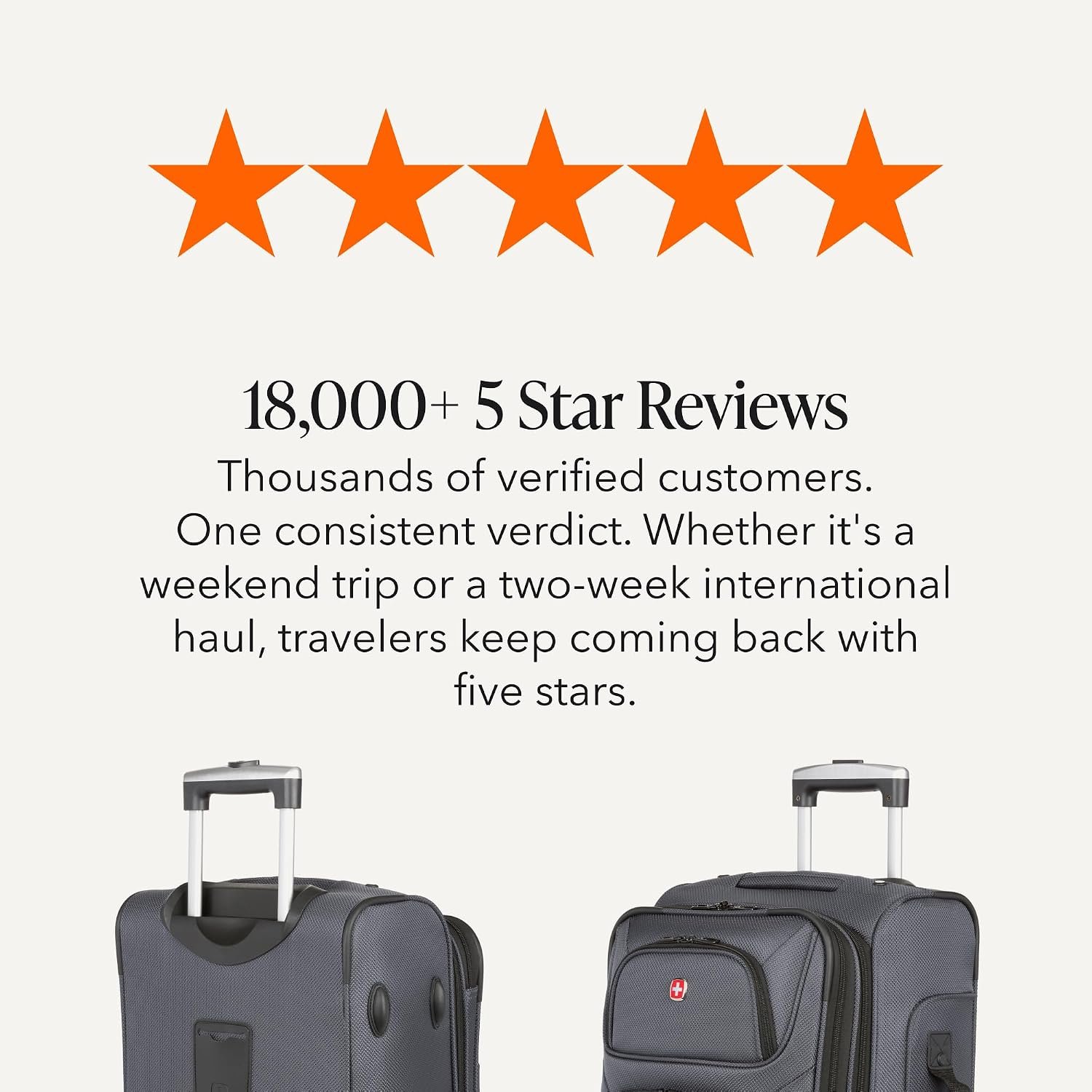 SWISSGEAR Sion Carry-On Spinner Luggage, Softside Expandable, Lightweight Suitcase, Dark Grey, 22.75-Inch - Image 9