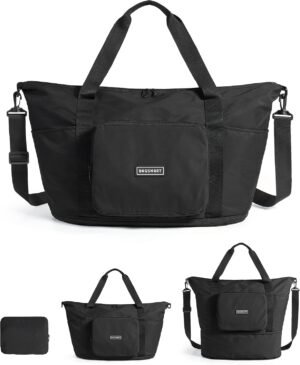 BAGSMART Foldable Travel Bag, 37L E...