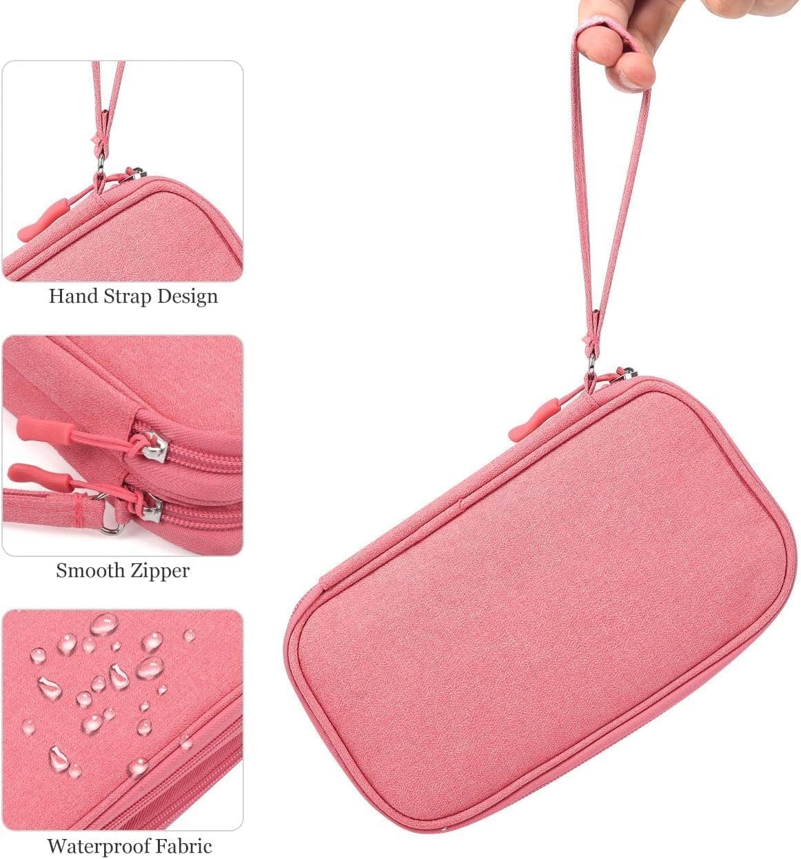 CAOODKDK Electronic Organizer Travel USB Cable Accessories Bag/Case,Waterproof for Power Bank,Charging Cords,Chargers,Mouse,Earphones Flash Drive - Image 8