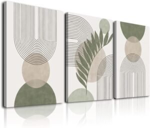 Sage Green Boho Wall Art Set of 3, ...