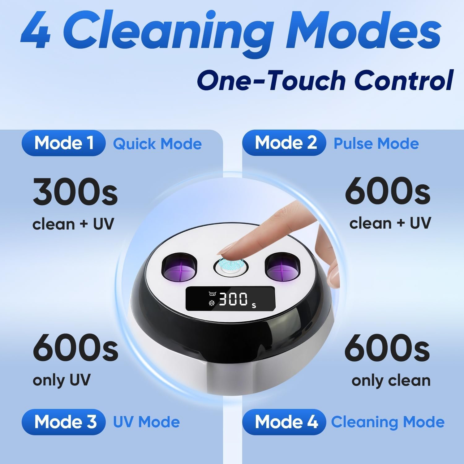 MySmile MS208 Ultrasonic Retainer Cleaner with UV Light & Digital Timer - Image 5