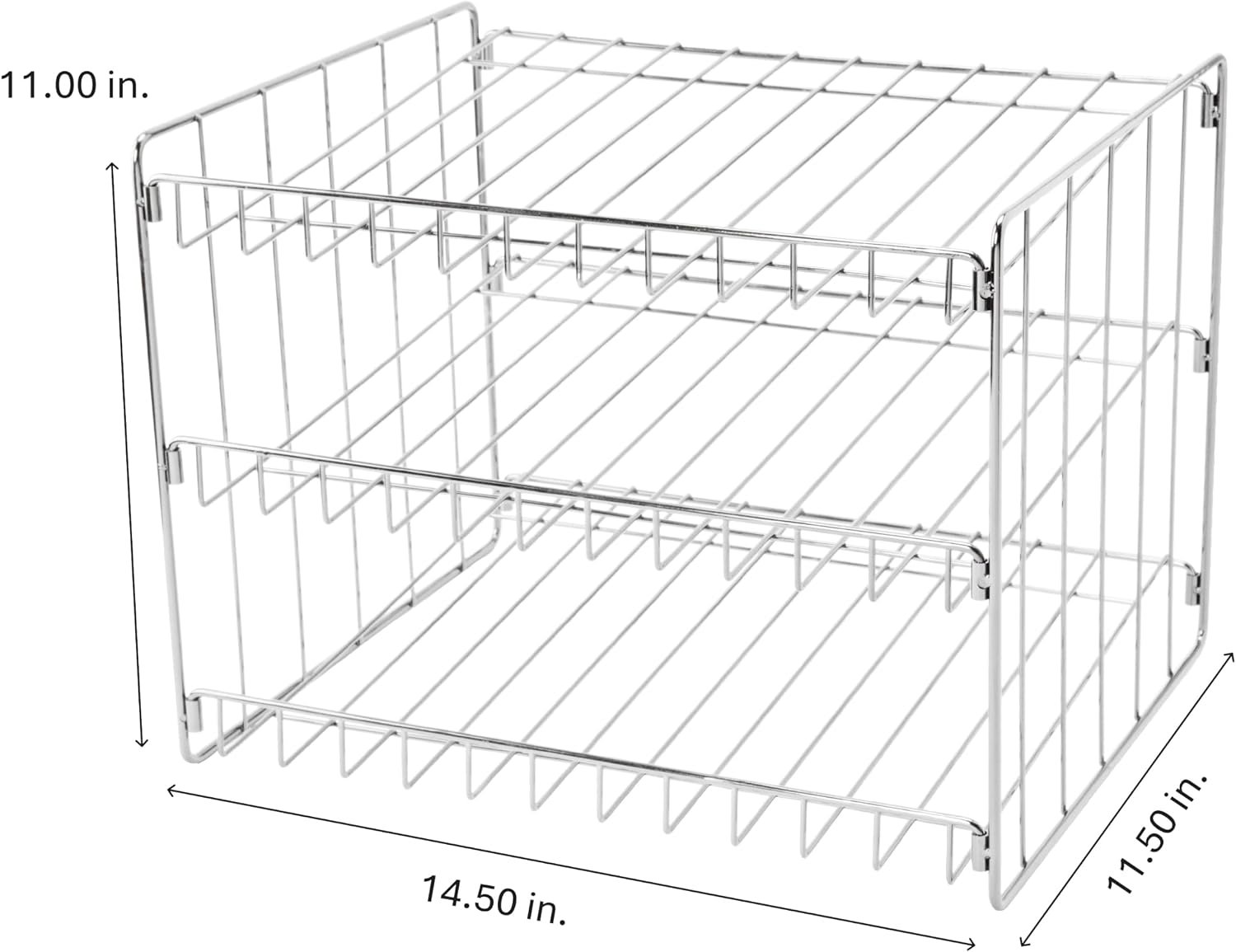 Kitchen Details 3 Tier Can Organizer | Chrome Steel Canned Food Storage Rack | Holds 36 Cans | Space-Saving Pantry & Cabinet Storage Solution | Easy Access to Canned Goods | Freestanding Design - Image 2