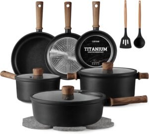 CAROTE 16pcs Pots and Pans Set, Non...