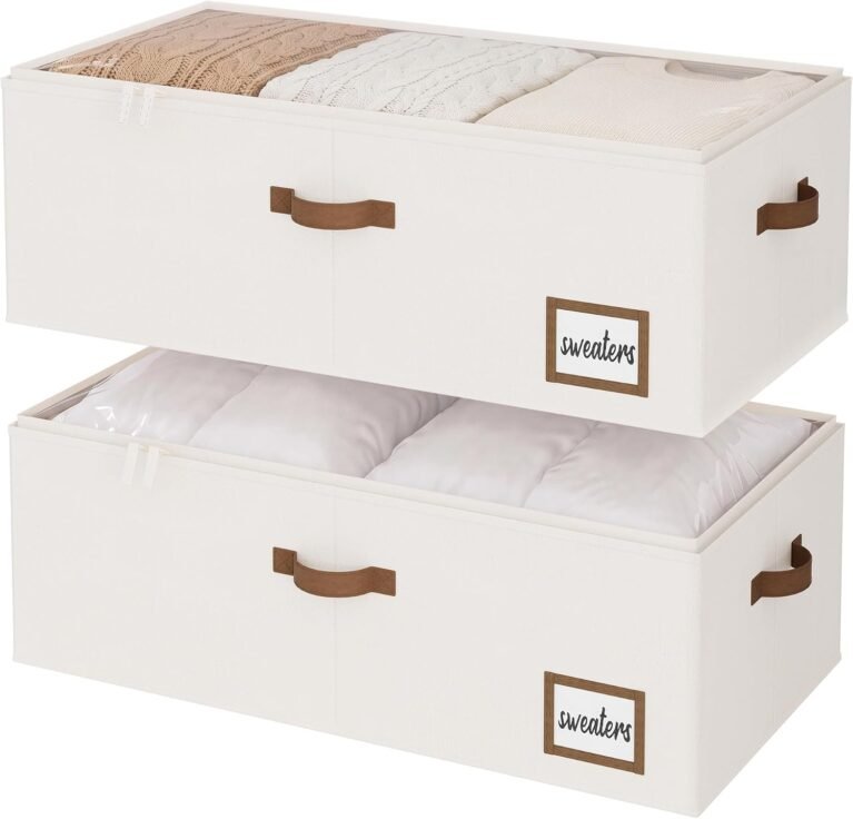 StorageWorks 10 Inch Tall Under Bed Storage Containers with Clear Lid