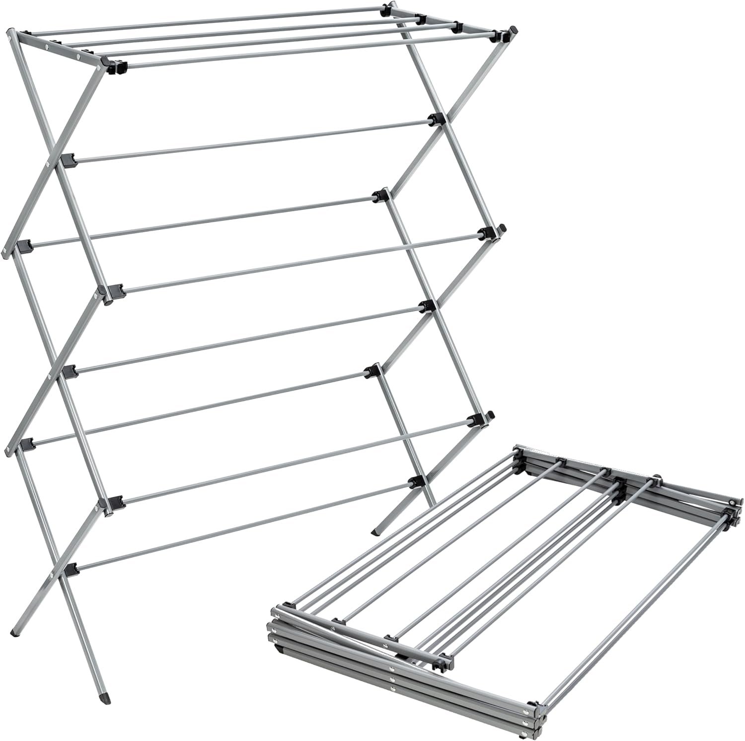 Honey-Can-Do Oversized Collapsible Clothes Drying Rack, 35", 50 lb, Grey