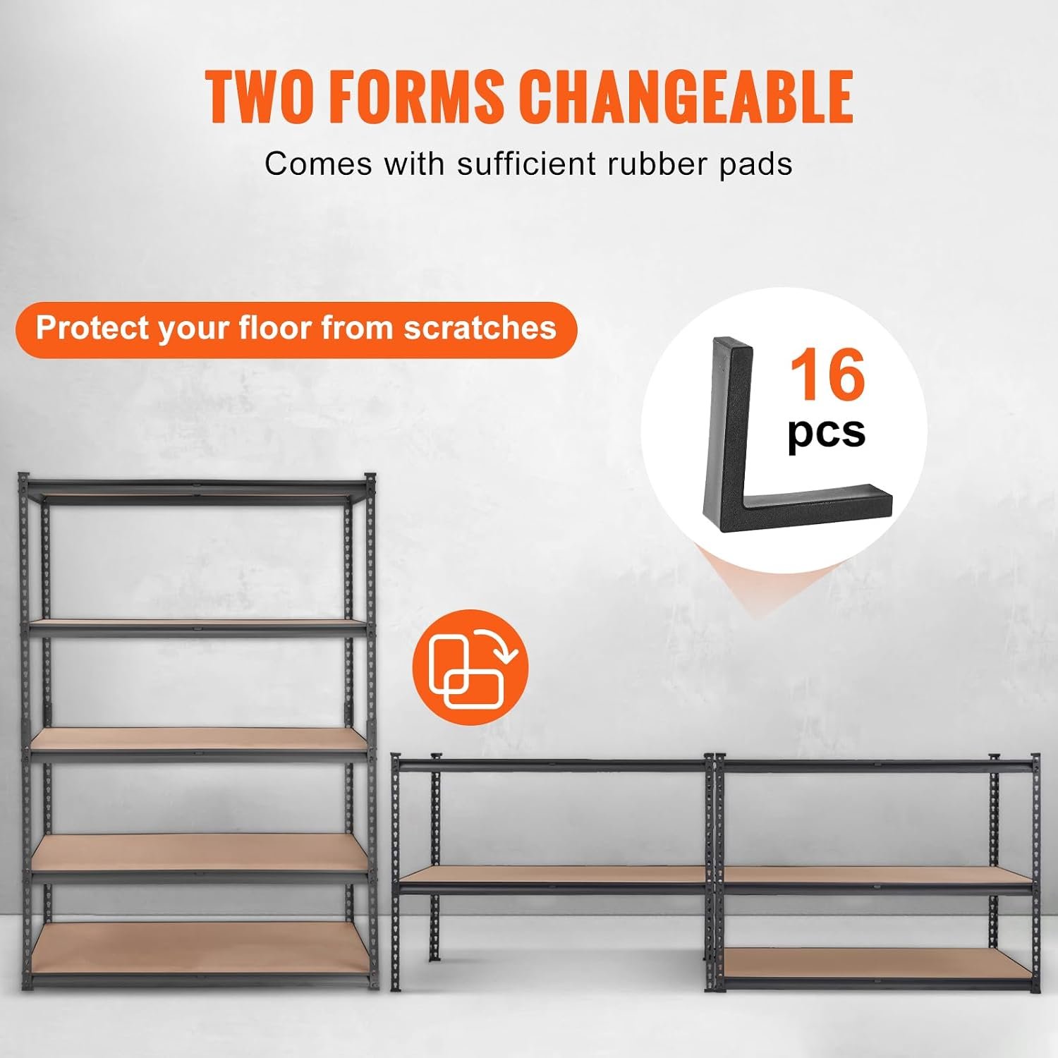VEVOR Storage Shelves 5-Tier Adjustable 2000 lbs 48"x18"x72" Shelving Unit - Image 6