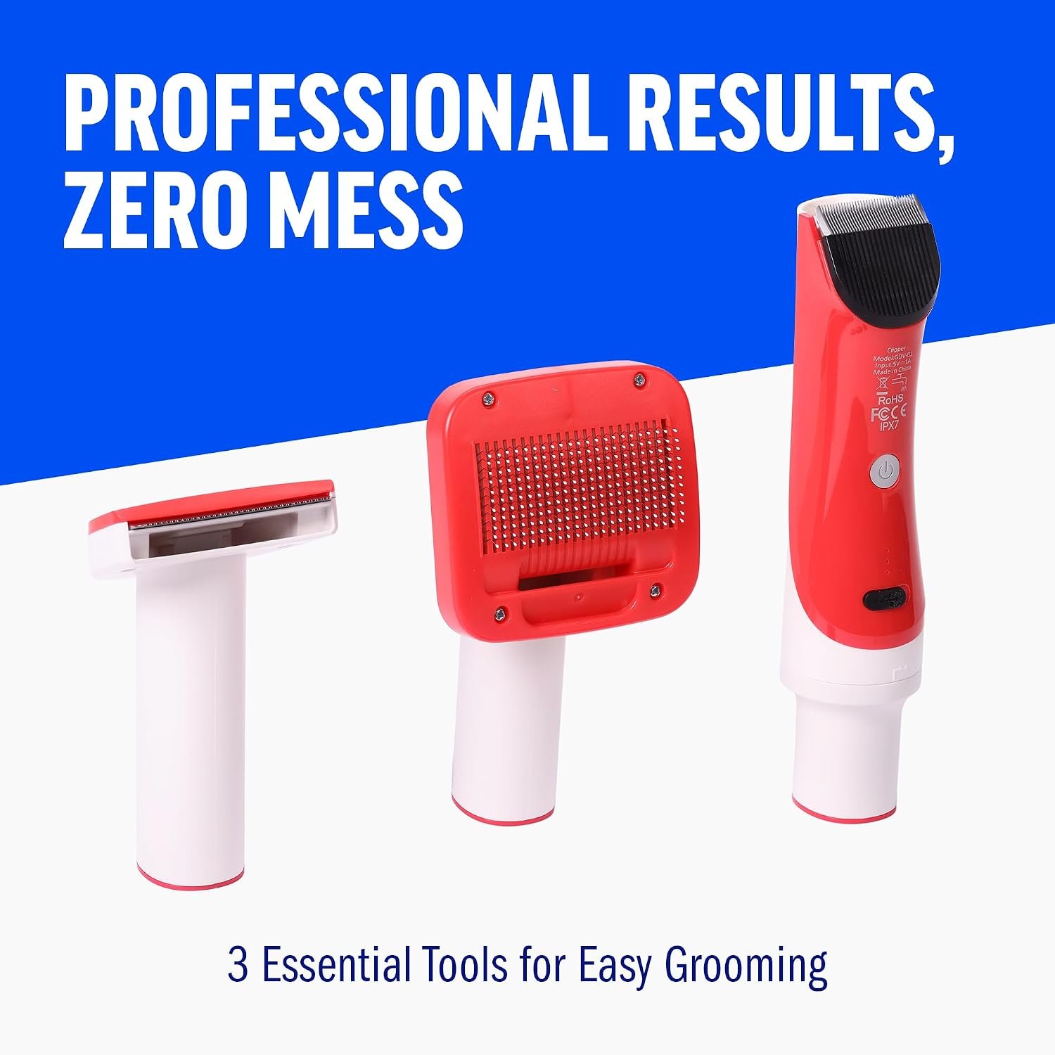 ChomChom Roller Dog Vacuum for Shedding Grooming – Dog Grooming Kit with Dog Brush Vacuum Attachment, Pet Hair Clipper with Guards, Large-Capacity Bin - Image 4