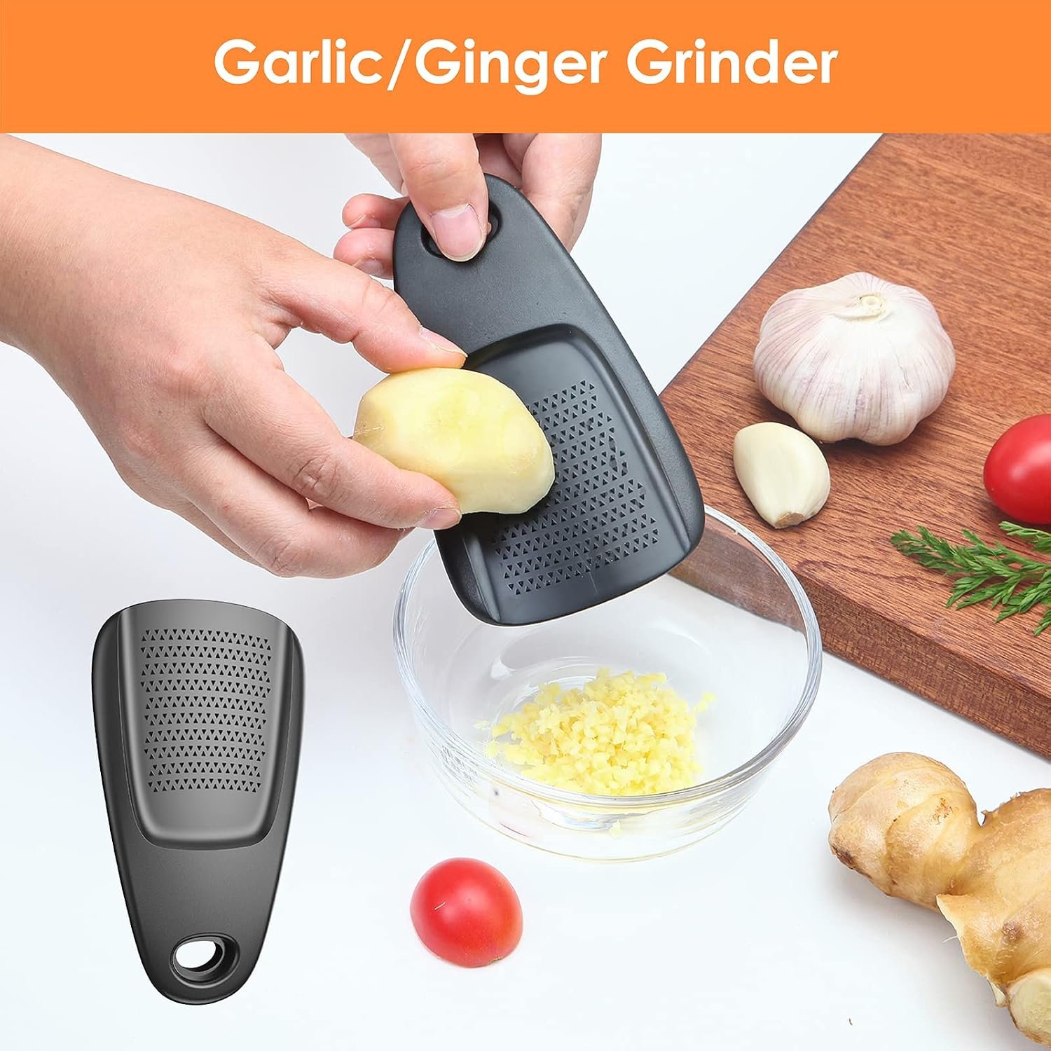 Pisol Kitchen Unique Gadgets Set 6 Pieces, Space Saving, Cheese Grater, Bottle Opener, Fruit Vegetable Peeler, Pizza Cutter, Garlic Ginger Grinder, Herb Stripper Gift Set - Image 6
