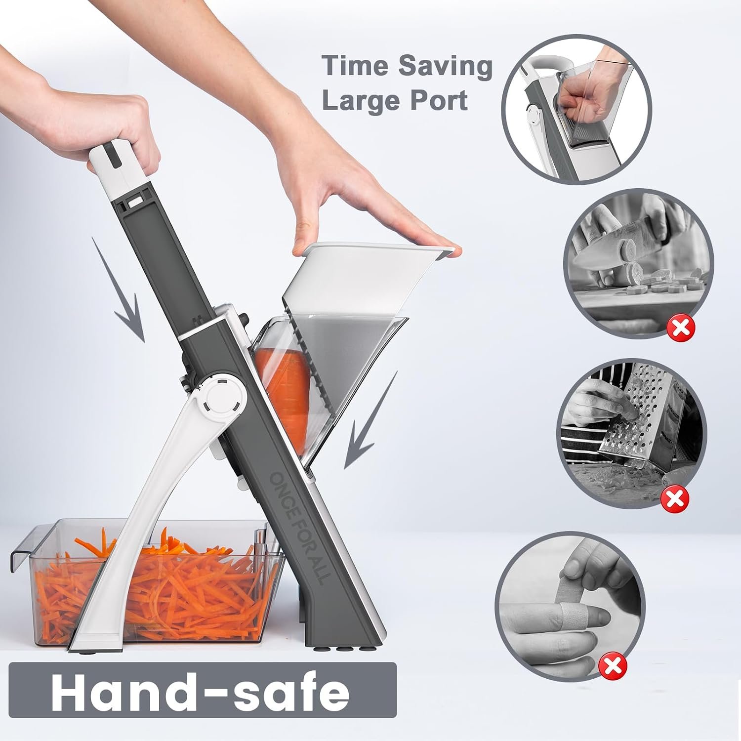 SupMaKin Safe Mandoline Slicer Plus for Kitchen Adjustable Vegetable Slicer - Image 2